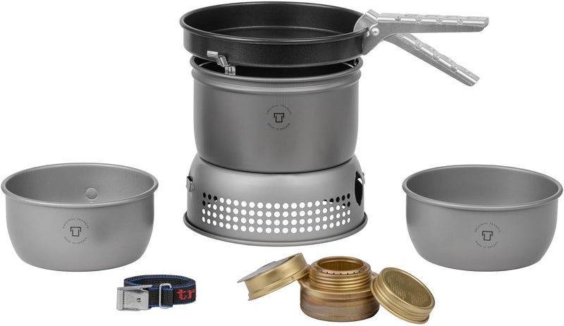 Trangia 27-3 Ultralight Hard Anodized Stove Kit with Two Saucepan and Frying Pan - Image 1